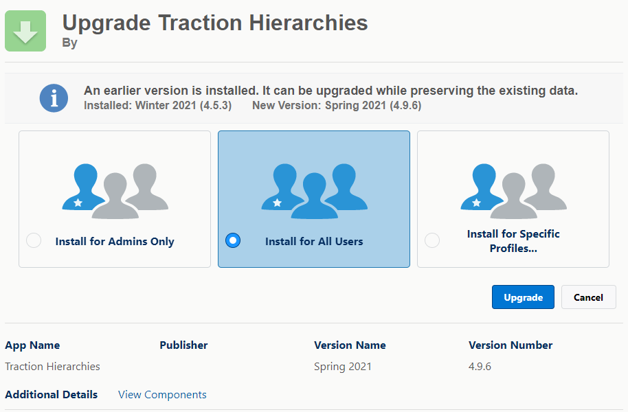 How to Install Traction Hierarchies
