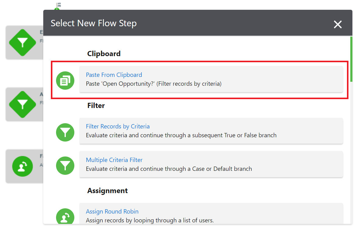 Copy and Paste Multiple Steps in the Assignment Flow