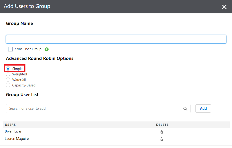 Round Robin Assignment Order Modifier