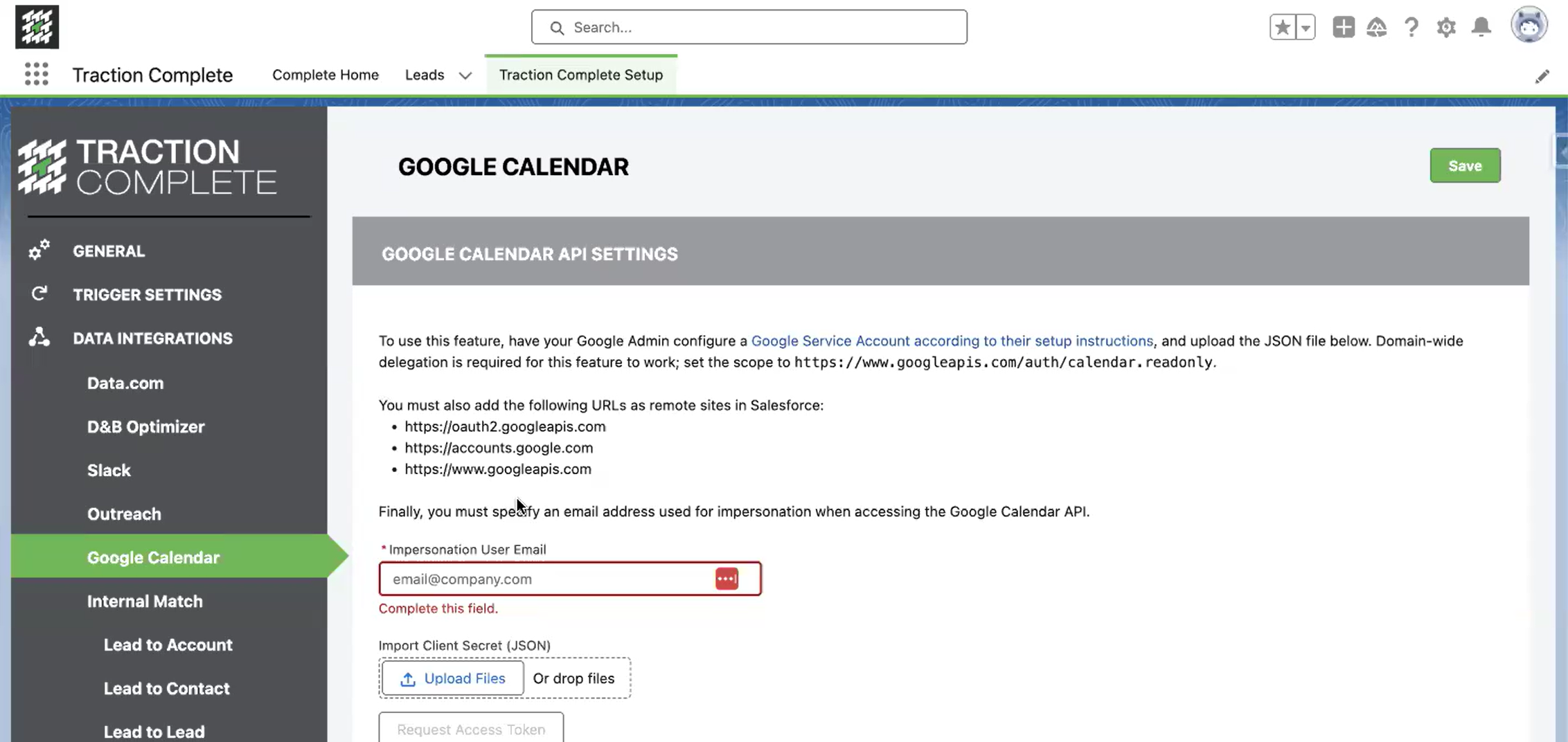 Google Calendar Integration for User Availability